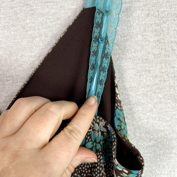 Vtg Believe Y2K Babydoll Maxi Dress Size 6 Asymmetric Fairy Whimsigoth Grunge - Picture 6 of 15